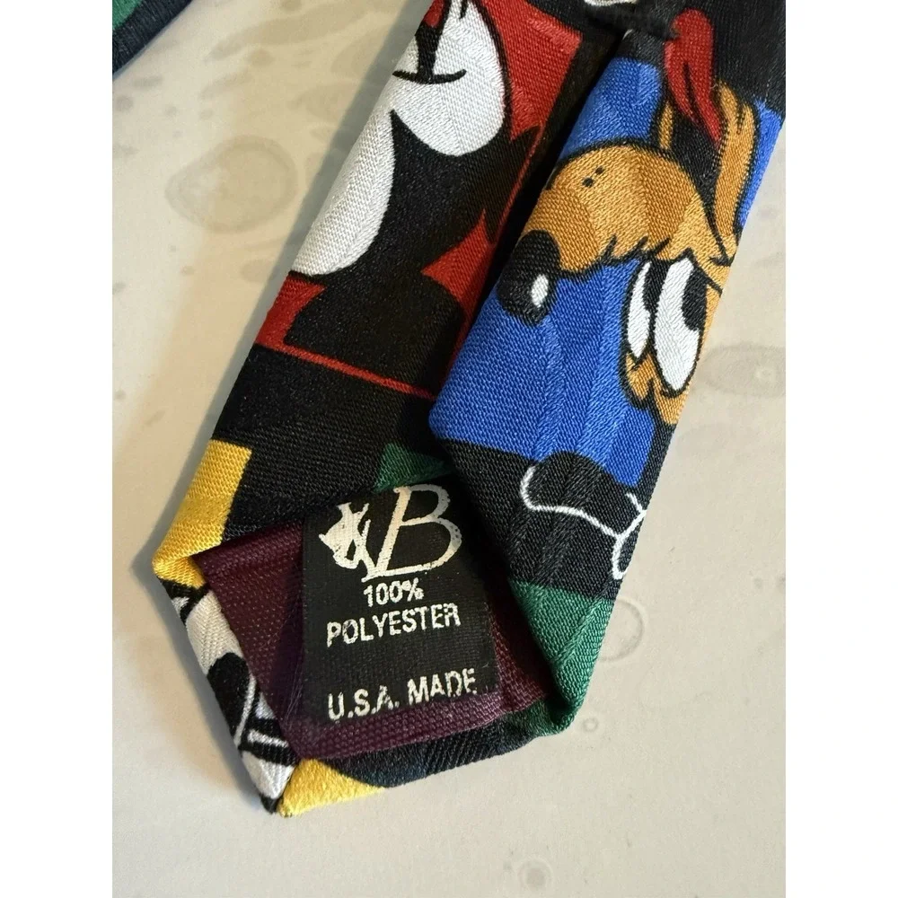 Vintage 90s Cartoon Tie Bundle Flintstones Pink Panther Garfield‎ Disney 4pc Lot